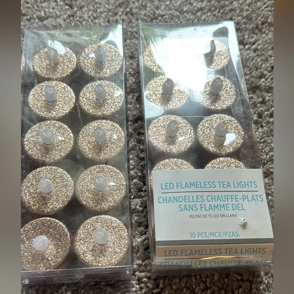 Gold LED Flameless Tea Lights